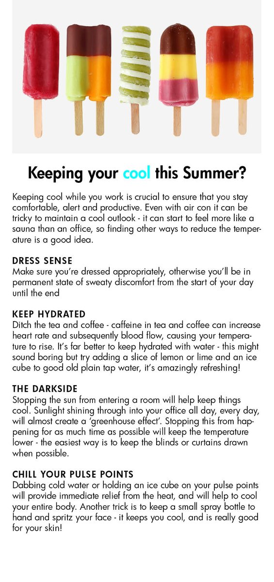 Keeping your cool this Summer?

It looks like the Summer season has finally decided to make an appearance - that's great, but that sunshine can start to make things uncomfortable in your workplace! Read our top tips guide to help you keep cool!