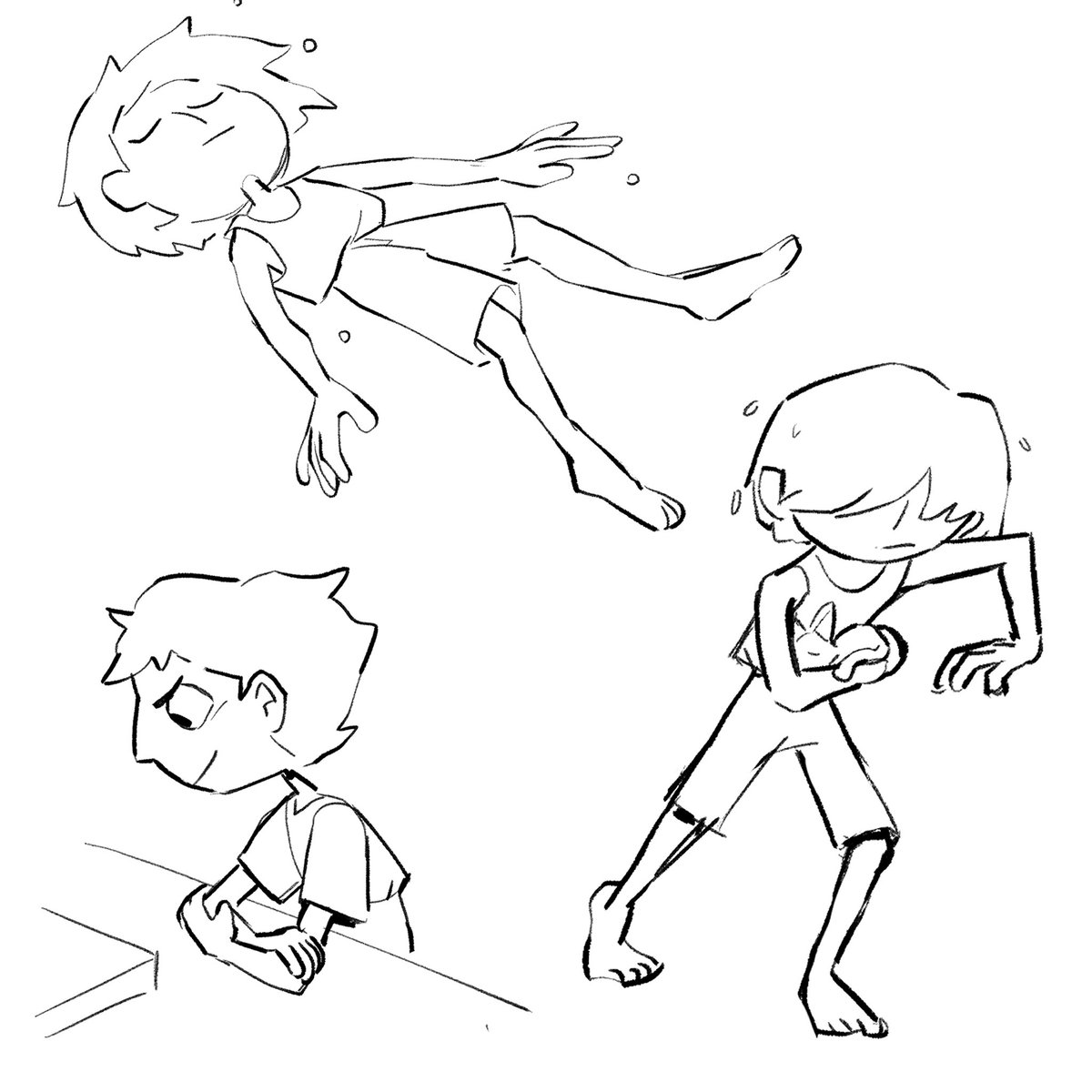 Some early pose explorations for mesut ✨