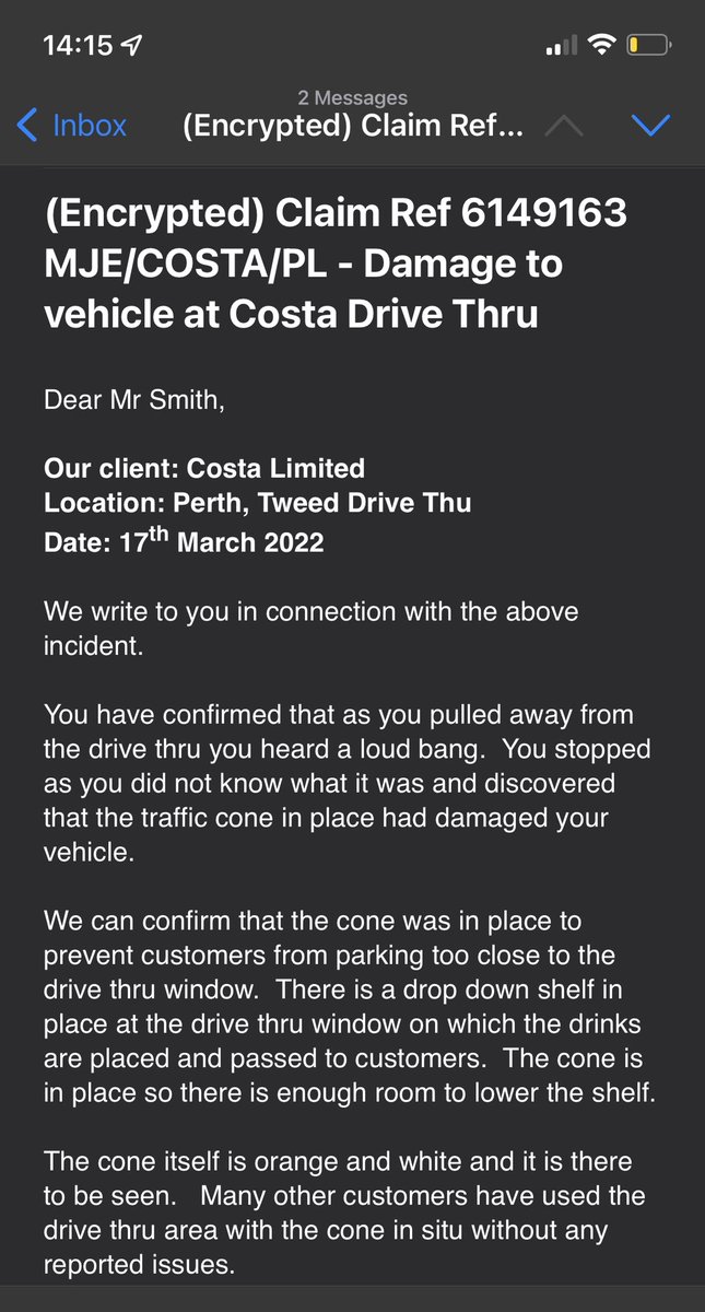 falconhunter30's tweet photo. @CostaCoffee never ever use Costa,  they don’t care about their drive through having damaged equipment on it and damaging peoples cars. Shame on you. #corrupt #rude #costa #CustomerService I will spread through word everywhere about your disgraceful attitude to customers. #avoid https://t.co/Lk5059ao4M