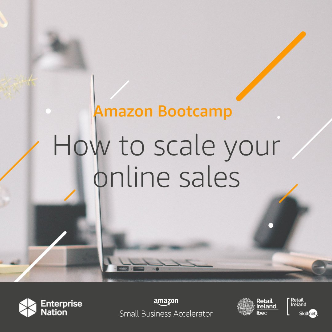 Exciting News 
We are delighted to collaborate with Amazon &amp; Enterprise Nation on delivering two Amazon Small Business Accelerator Bootcamps to Irish businesses - Bootcamp 1 - 19th July bit.ly/3tHPB0C
Bootcamp 2 - 26th July bit.ly/3Op0lJl
<a href="/e_nation/">Enterprise Nation</a> <a href="/Retail_Irl/">Retail Ireland</a>