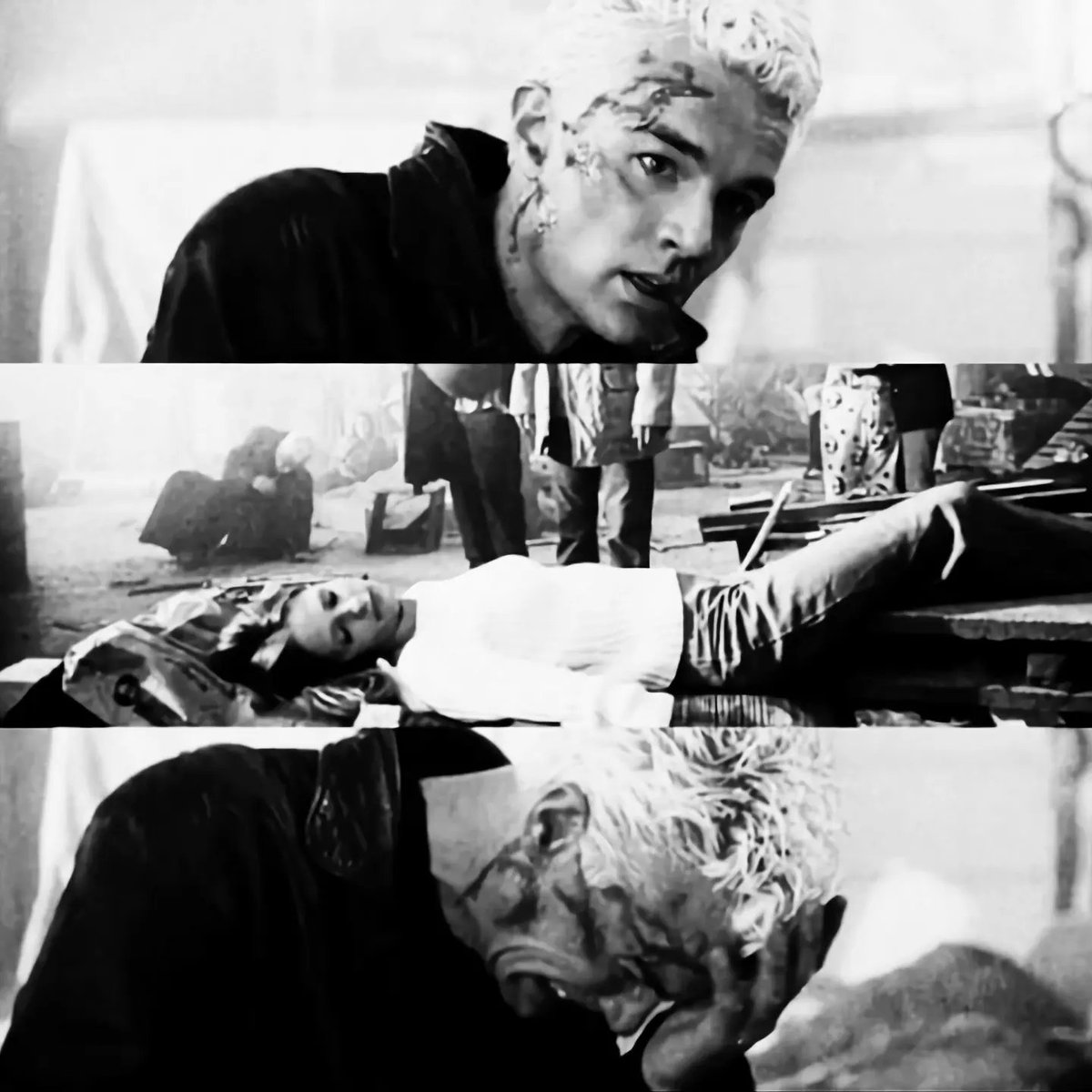 SpuffyLatino's tweet photo. Yes he was there. But this wasn't a good day for him after all...😢💔
"Fool for Love" Season 5
"The gift" Season 5 
#buffythevampireslayer #Spike #Buffy #Spuffy #Spuffyparallels #buffyparallels https://t.co/qhZr4kXy1T