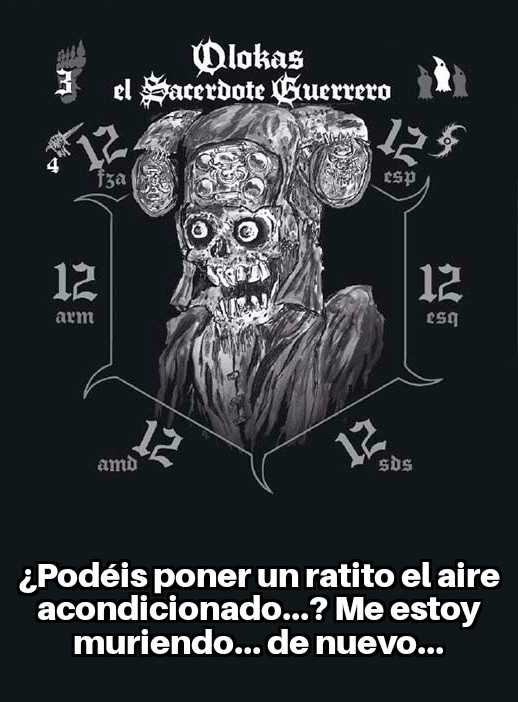 Javi_de_Nuln's tweet photo. Que mala es la Caló 🔥
Hasta las Criaturas No Muertas del Cave Evil lo están pasando muy mal con este calor... Se ve que nadie se acordó de poner aire acondicionado en las catacumbas.
#CaveEvil
#juegosdemesa
#OlaDeCalor 🥵🔥 https://t.co/fpgvjJai8M
