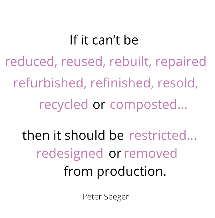 NWrapt's tweet photo. Peter Seeger penned these words over 30 years ago... 🤔 just as consumerism was really getting going.
Wise words...💚
#sustainable #sustainableliving #consumeless #reuse #reduce #refuse #recycle #repair #refurbish #rebuild #resell #uselessstuff https://t.co/jYg6xHJvRi