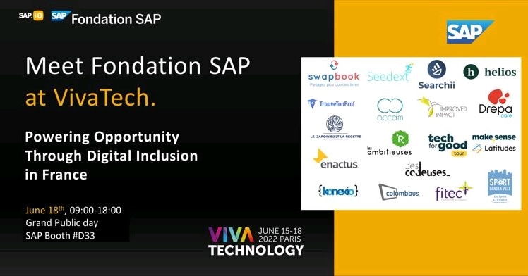 Drepacare (@drepacare) on Twitter photo Hello la communauté, Drepacare sera présent le samedi 18 juin à la <a href="/VivaTech/">Viva Technology</a> avec la Fondation SAP <a href="/sap4good/">SAP4Good</a> <a href="/SAPFrance/">SAP France</a> nous serons sur le stand D33 Hall principal.
Merci <a href="/Nicolas_Janot/">Nicolas Janot</a> et <a href="/alexdarras1/">Alexandra Darras</a> 😊 Hello la communauté, Drepacare sera présent le samedi 18 juin à la <a href="/VivaTech/">Viva Technology</a> avec la Fondation SAP <a href="/sap4good/">SAP4Good</a> <a href="/SAPFrance/">SAP France</a> nous serons sur le stand D33 Hall principal.
Merci <a href="/Nicolas_Janot/">Nicolas Janot</a> et <a href="/alexdarras1/">Alexandra Darras</a> 😊