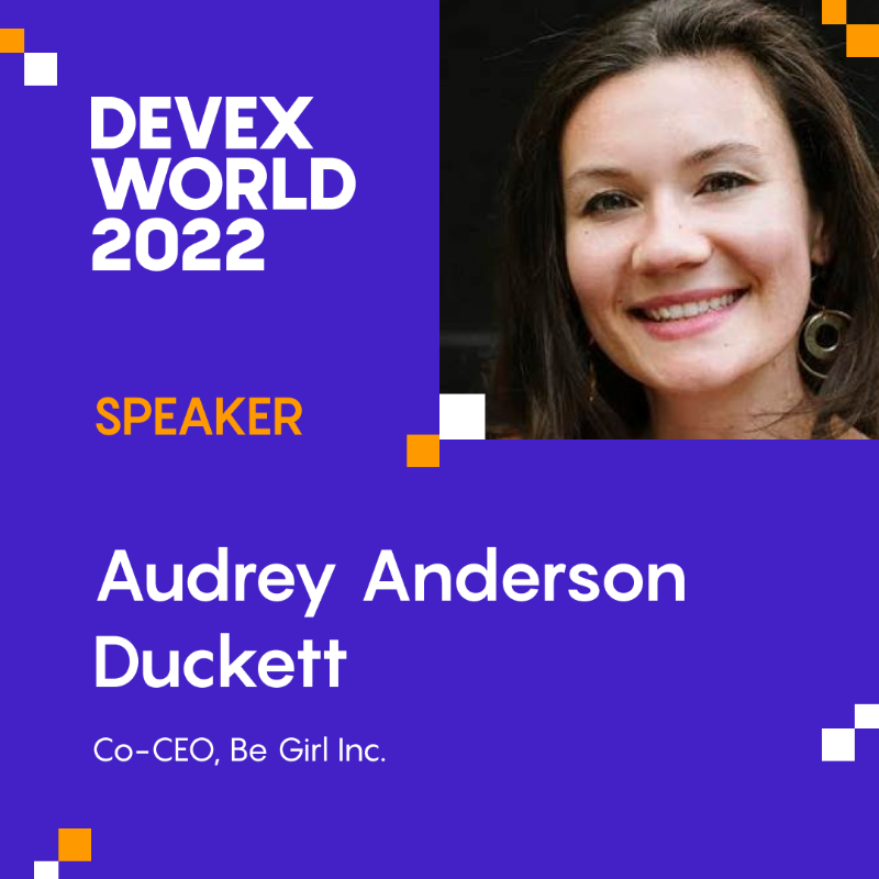 devex's tweet photo. Register for our biggest event this year and hear from @ANC_Audrey, co-CEO of @BeGirlOrg.

Get your discounted ticket until today ›› https://t.co/Nr3kP1IroM.