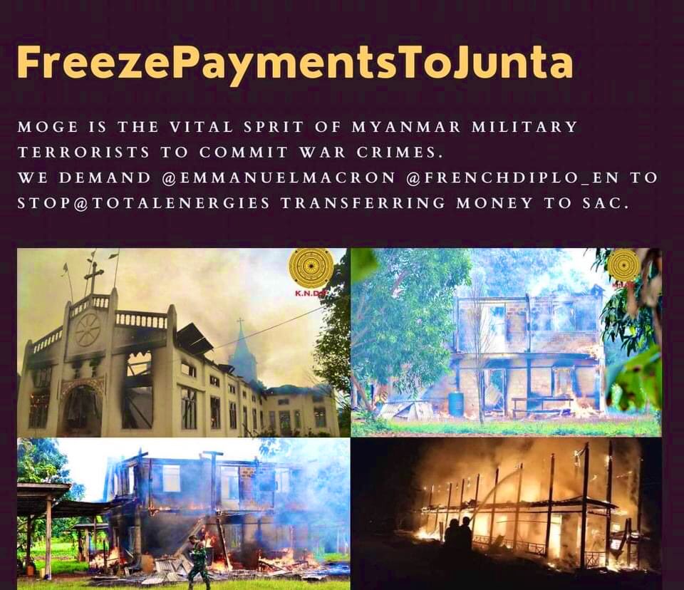 Fundamental human rights are violated and freedom of speech is suppressed by the SAC.Now,we demand the French Government@EmmanuelMacron to stop transferring all payments to MOGE. #FreezePaymentsToJunta
#NoExemption