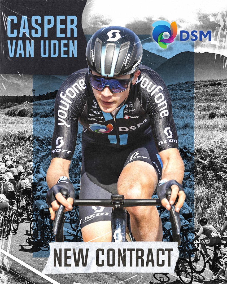 ✍️ @caspervanuden steps up to the WorldTour ranks with @TeamDSM! The 20-year old has inked a new deal that will see him at the top level of the sport until the end of 2024. Congrats, Casper!