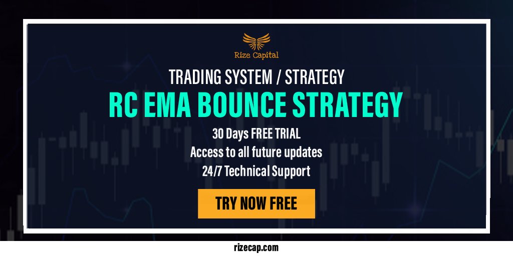 'EMA Bounce Strategy' places entry orders whilst on a strong trend, but avoids placing orders when there is no strong trend. It places profit targets based on two different settings which you can pre-set. Read more and Download now from this link: rizecap.com/strategy/rcema…
#forex