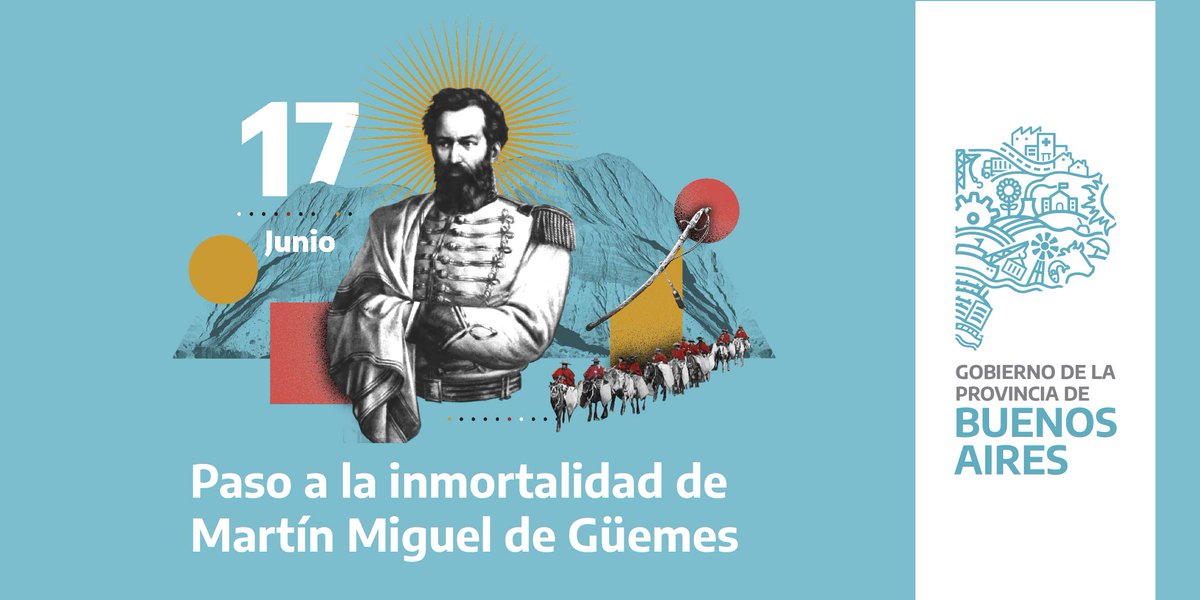 BAProvincia's tweet photo. 🇦🇷 #17DeJunio | A 201 años de su paso a la inmortalidad, recordamos a uno de los próceres de la Patria.

Martín Miguel de Güemes, símbolo de lucha por la soberanía e independencia de nuestro pueblo. https://t.co/j1xgGPgVNY