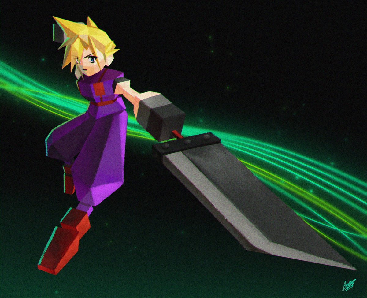 AeroBlitz's tweet photo. here's another cloud, but low poly this time >:) #FF7 #FFVII #FFVII25th https://t.co/aK8uHUub8l