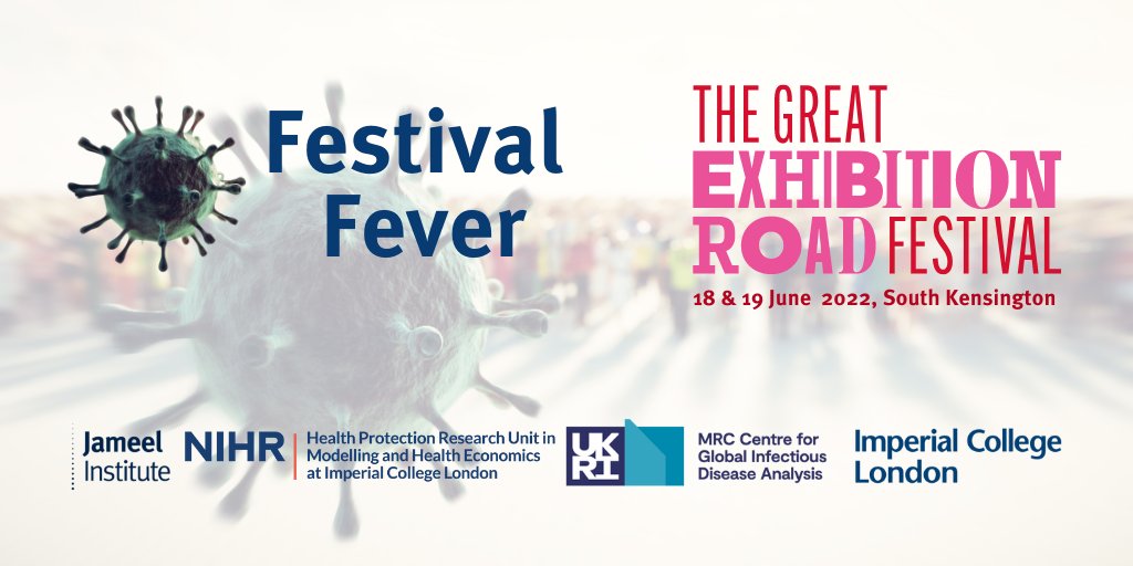 MRC Centre for Global Infectious Disease Analysis (@mrc_outbreak) on Twitter photo It is happening! Join us at the #ExRdFest this Saturday and Sunday.
➡️Visit our stalls #FestivalFever, <a href="/ReactStudy/">REACT study</a> stand, Stormy Weather Lounge, Peoples Research Cafe, Data Murmurations, Written Portraits and many more.
🌞See you there! It is happening! Join us at the #ExRdFest this Saturday and Sunday.
➡️Visit our stalls #FestivalFever, <a href="/ReactStudy/">REACT study</a> stand, Stormy Weather Lounge, Peoples Research Cafe, Data Murmurations, Written Portraits and many more.
🌞See you there!