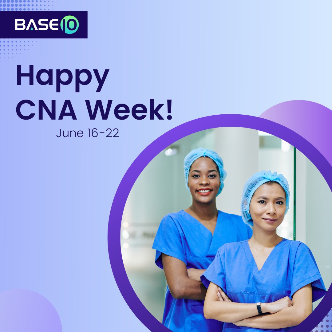 Base10Genetics's tweet photo. It's CNA week, it's time to thank all of our hard dedicated, and committed Certified Nurse Assistants. BASE10 Genetics stands behind you.

#CNAWeek #CNA #Healthcare #Nurse #BASE10 #LTC https://t.co/HNi0BQjtq5