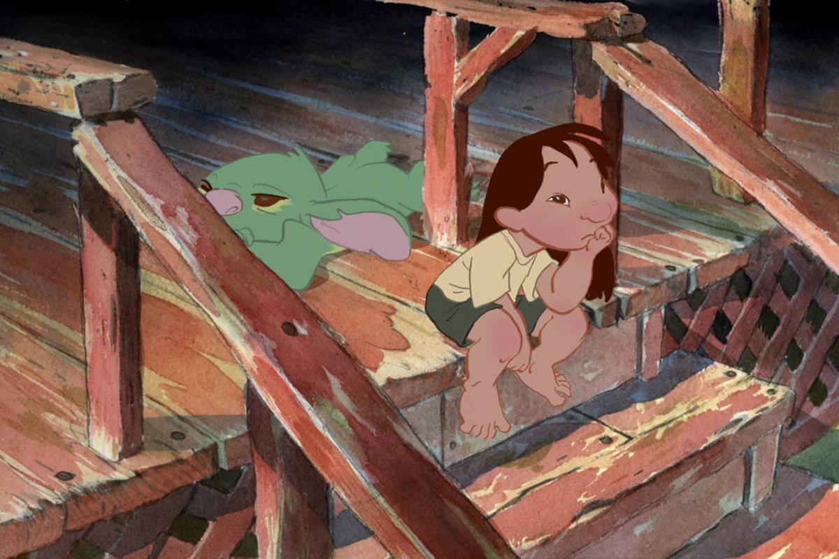 ani_obsessive's tweet photo. Concept art by Paul Felix and Peter Moehrle for Lilo &amp; Stitch (2002), dir. Chris Sanders and Dean DeBlois, Walt Disney Feature Animation https://t.co/GuGyyZ7A2w