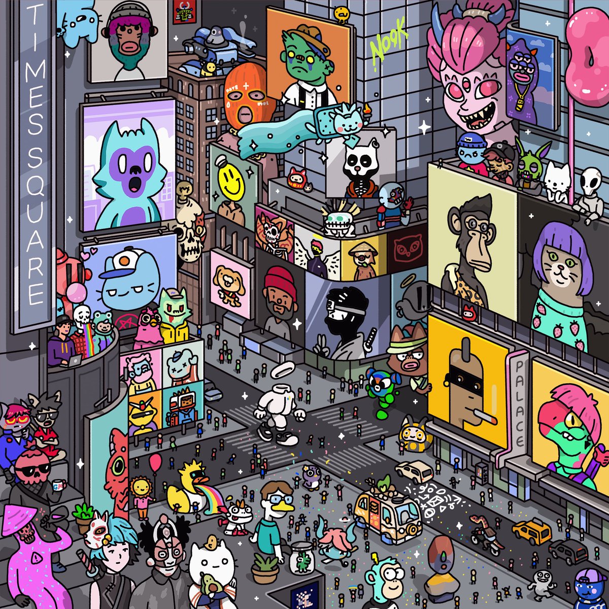 NFT Party. NYC 2022 🗽✨

I can't come to NY this year for NFT.NYC, but I can draw like I'm there.
Thanks to everyone who came to my imaginary NFT Party. Love you all and hope to see you IRL one day.