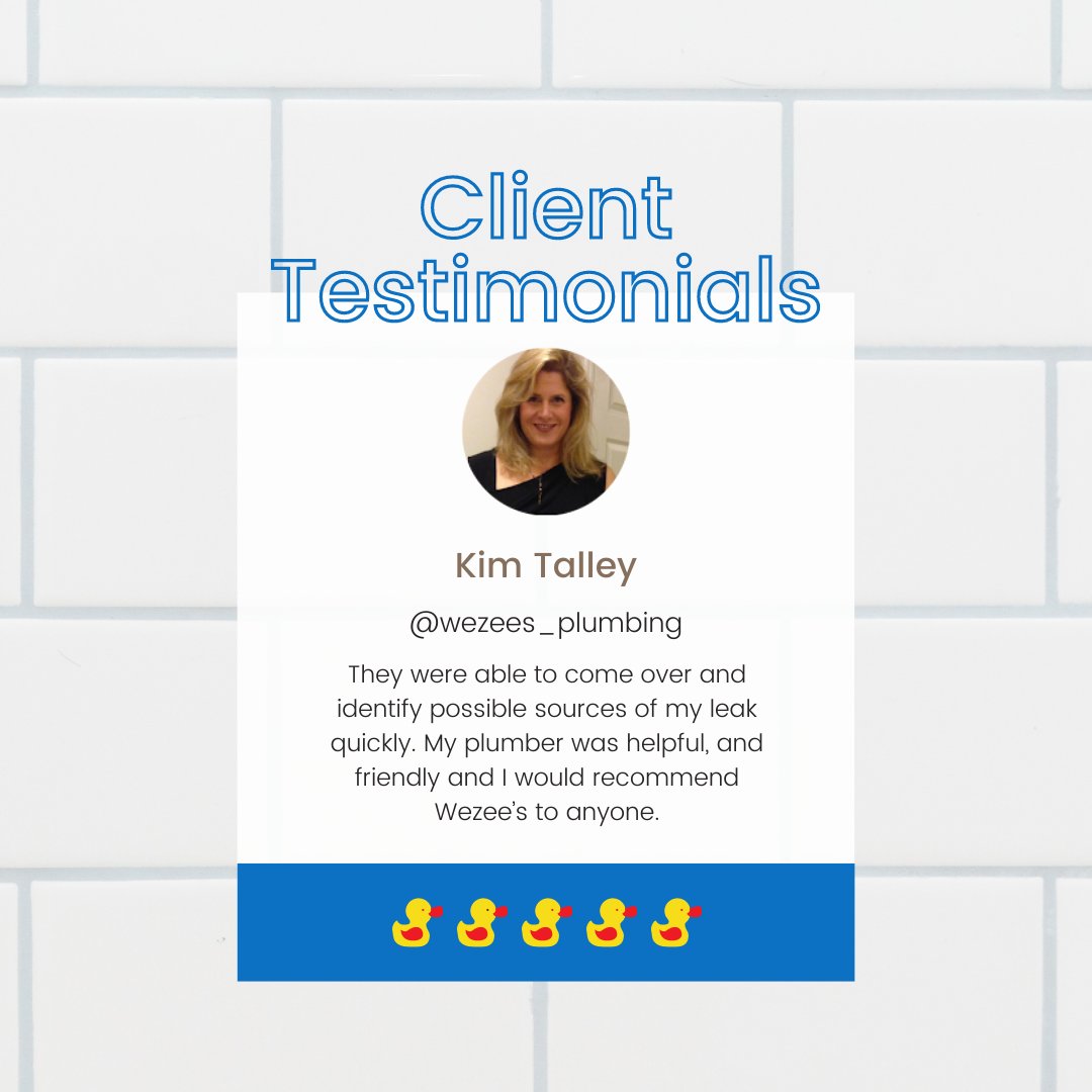 WezeesPlumbing's tweet photo. We're committed to ensuring you have the best experience possible with us.

We appreciate all the support, Kim! https://t.co/Oa3dO0zuHY