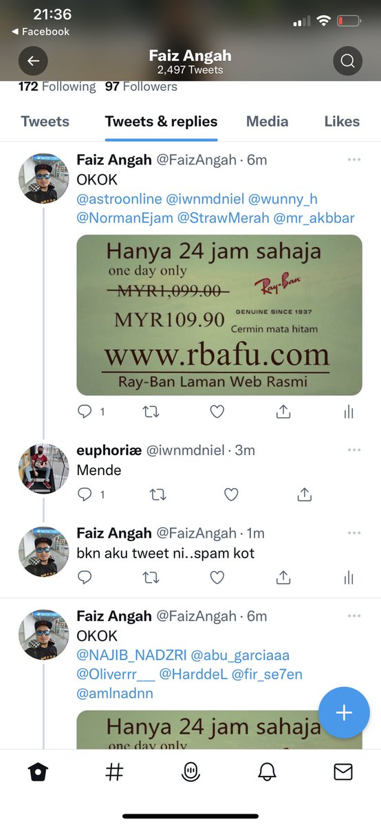 FaizAngah's tweet photo. aku ni bkn aktif sgt twitter.. kne hack ke mcm mne ni 💆🏻 sori yg kena mention tu https://t.co/pL9F2Odm9H