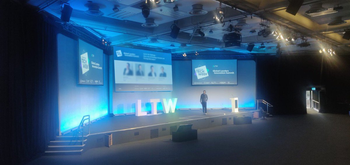 MantisWebcast's tweet photo. Sunday's calm before the electric storm that was London Tech Week #LTW2022 https://t.co/0fp8Z4mxOv