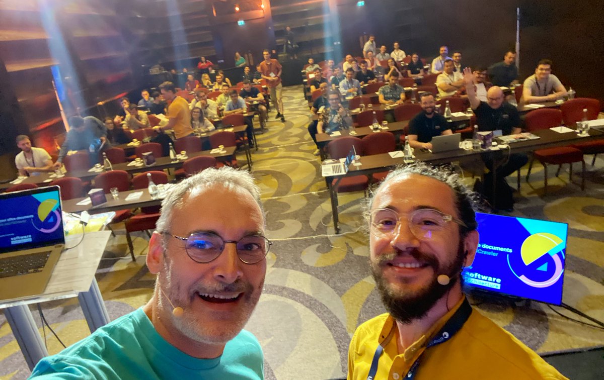 dadoonet's tweet photo. Thank you @TechWeekRO for inviting me on stage in Bucharest. I had a lot of fun speaking about #Elasticsearch and #FSCrawler projects. Can't wait to come again here for the #JavaSummit this time. 🤗🥰 https://t.co/12k7e0801R