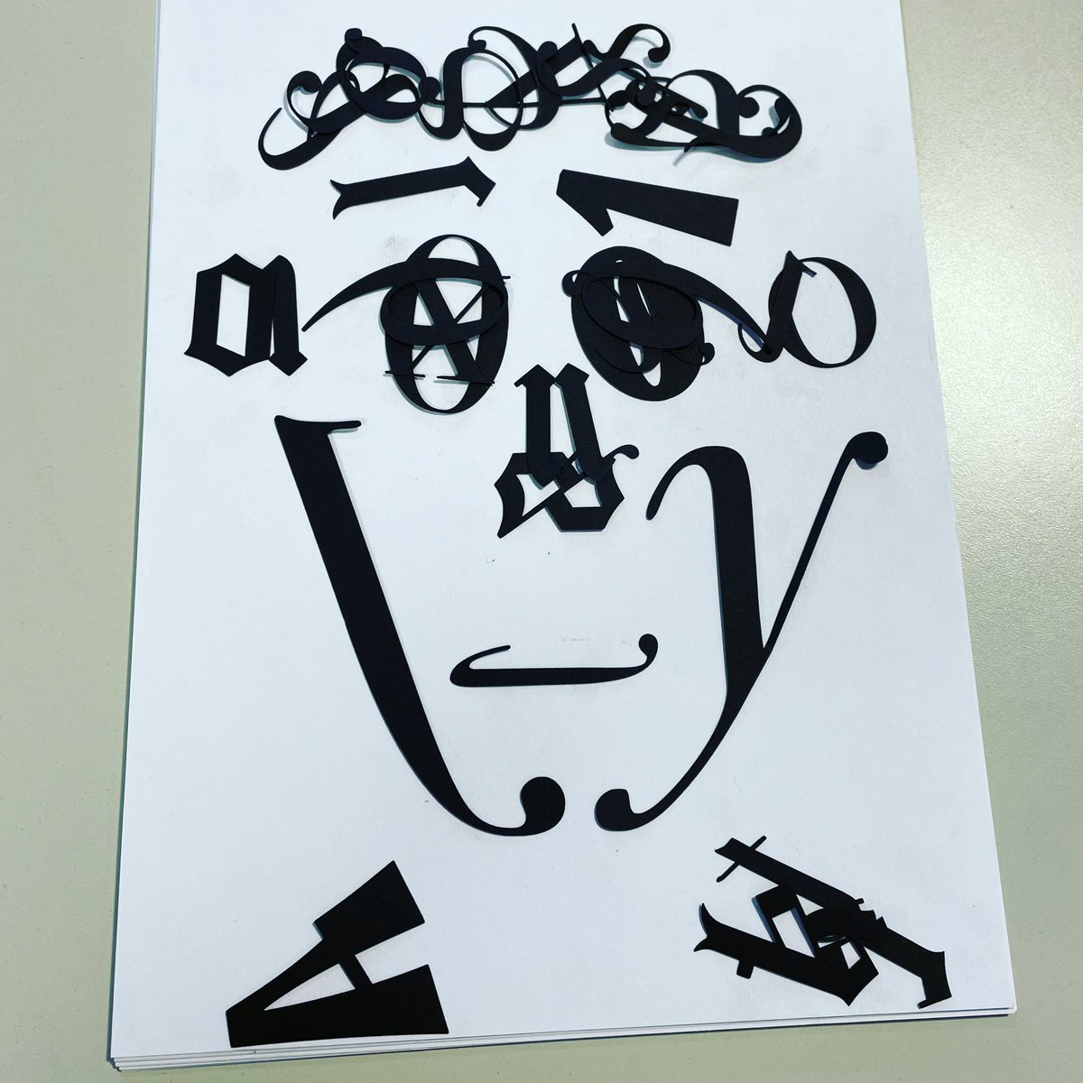 DOVERVILLE's tweet photo. Some outcomes from yesterday’s very busy and successful Open Day at @UC_Oldham. Lots of creativity, lots of ice cream … and lots and lots of little black letters! (Credit to Andy Bainbridge for the original idea of ‘Type Faces’)
#futuregraphicdesigners #futureillustrators https://t.co/tBbL4ot3w4