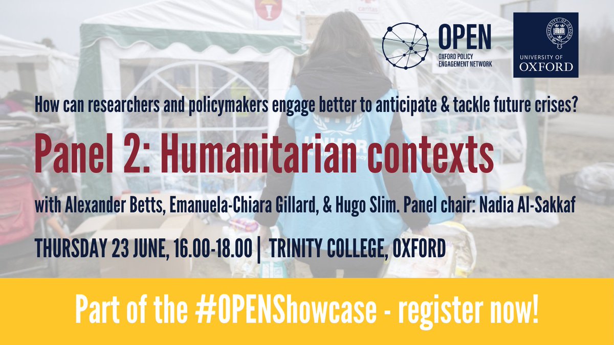 oxsocsci's tweet photo. In #humanitarian contexts, how can researchers grapple with political complexity, build and sustain mutual trust with policymakers, and navigate ethical dilemmas? How can they balance the political and personal, and cope #underpressure?
Find out 👇
https://t.co/kmZgbTctLh https://t.co/w18MIXeyyG