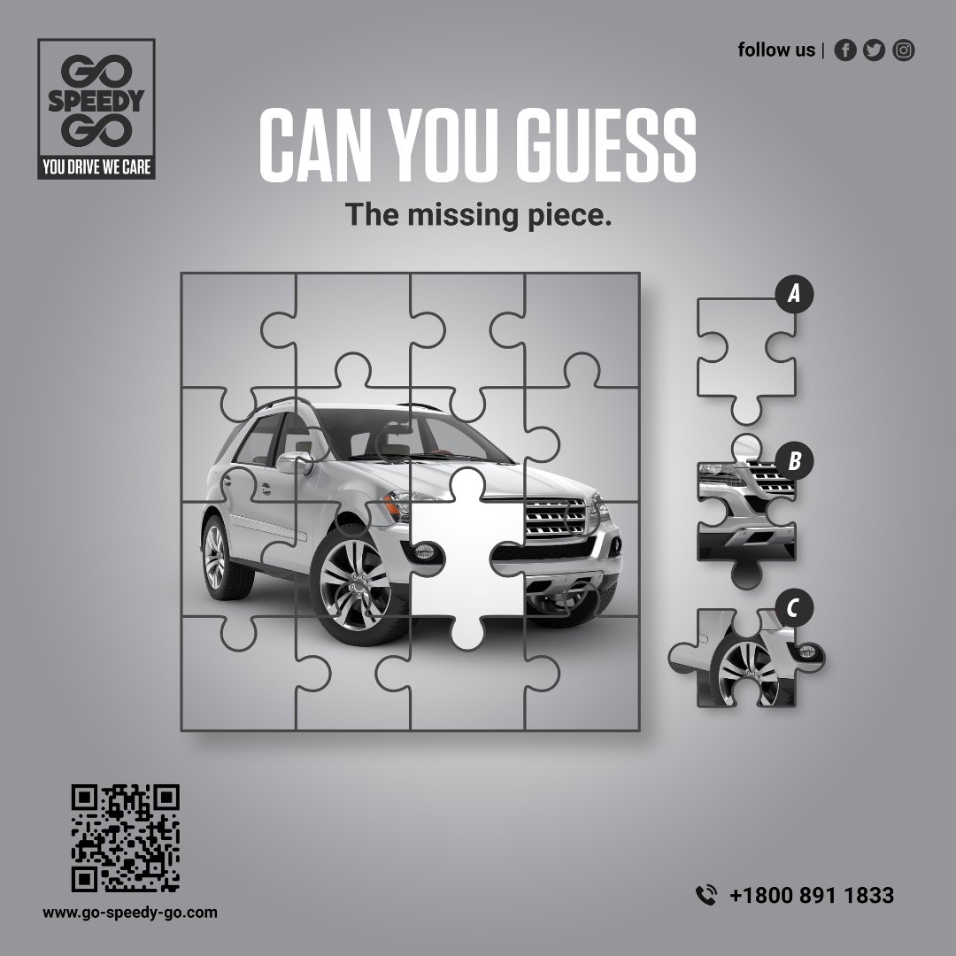 GoSpeedyGo_GSG's tweet photo. Weekend plans?
Leave the answer below.
Call 1800 891 1833 to book car servicing.
.
.
#service #servicecenter #carservice #carservices #servicecar #cardetailingservice #serviceyourcar https://t.co/wf0SqE80H4
