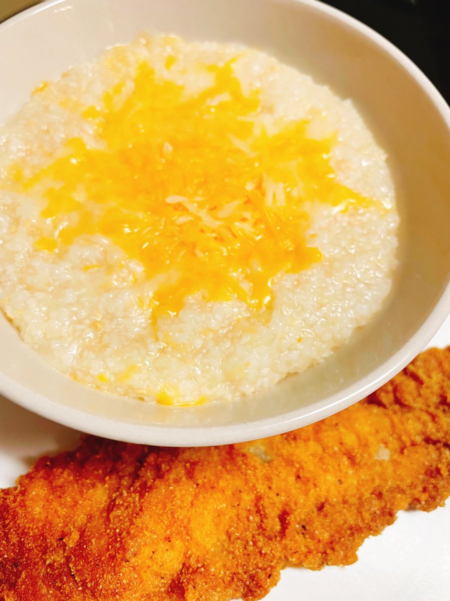 LisaFranceCNN's tweet photo. Woke up thinking about how I need to eat healthier. So naturally I put together a breakfast of cheese grits & fried catfish because BRUH THAT'S WHO I AM. #ContraryByNature #LisasKitchen https://t.co/gnUIvLwNhi