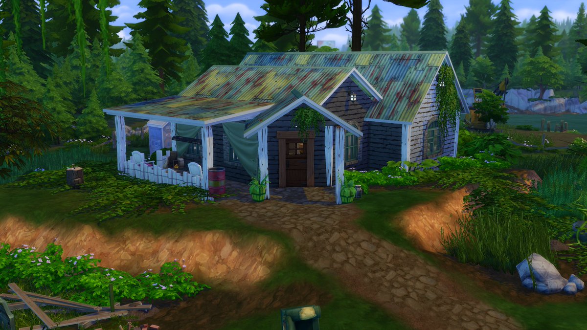 thereedkelly's tweet photo. Built a shabby starter shack for a #werewolfpack in @TheSims!
EA ID: ConnieFidential 👋🏻🐺
#ShowUsYourBuilds #NoCC #TheSims4
@TheSimmersSquad @TheSimCommunity @simmersdigest @TheSimsResource #Simmer @SimmedUpMag https://t.co/ioWPsdcL22