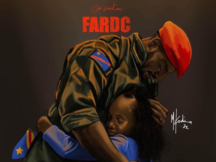 Total soutien à nos vaillants combattants d la #FARDC qui ne battent jours et nuits pour protéger l'intégralité de notre pays la #RDC. 
À l'issue de cette guerre nous mettrons hors d'état de nuire tous nos ennemis . 
Que Dieu protège la #RDC 🇨🇩✊