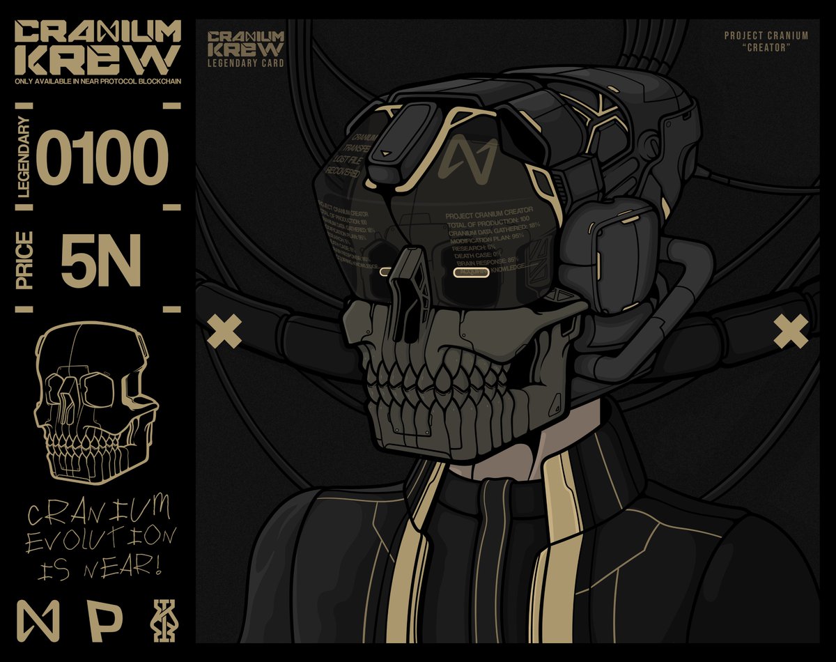 Cranium #0100-LEGENDARY. Only at $NEAR
Token: paras.id/token/x.paras.…
Free card: paras.id/token/x.paras.…
Collection: paras.id/collection/cra…
#NearNFT #ParasNFT #NFT #CraniumNFT #CraniumKrew 
<a href="/cryptoartph/">CryptoArt Philippines</a> <a href="/NFTMarketPH/">NFT Market PH 🇵🇭</a> <a href="/NEARPhilippines/">NEAR Philippines I Create Without Limits</a> <a href="/ParasHQ/">Paras 🟩🟧</a> <a href="/NEARProtocol/">NEAR Protocol</a> <a href="/NftPinas/">NFTPinas | #FBNXGuild</a>