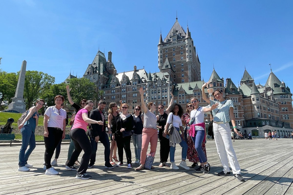 ofqj_france's tweet photo. C'est déjà la fin de la belle mission des #entrepreneures de la délégation "Elles osent en #GrandEst" dans la ville de #Québec : une rencontre avec @_F_Sanchez, Consul général de France à Québec, des ateliers et des conférences sur l'entrepreneuriat... #CoopérationFrQc https://t.co/WiubrgTtK6