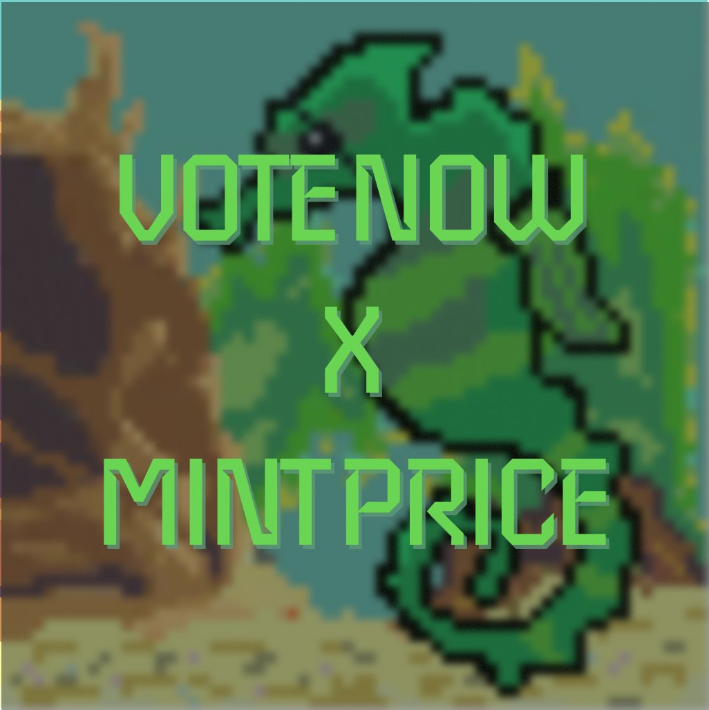 🗳️We are voting for the mint price right now.

🤖Join our Discord: discord.gg/rEy9YPQsBz

#SolanaNFTs #DAO #SeaHorsesDAO
