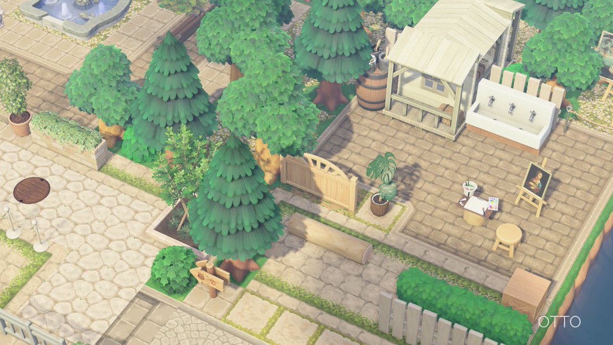 honochan___gnk's tweet photo. ･
博物館のエントランスと隣のアトリエ🌳
アトリエでは水彩画体験もできるかも◎

#AnimalCrossingNewHorizons 
#ACNH #あつまれどうぶつの森 https://t.co/xc4pJHwLzE