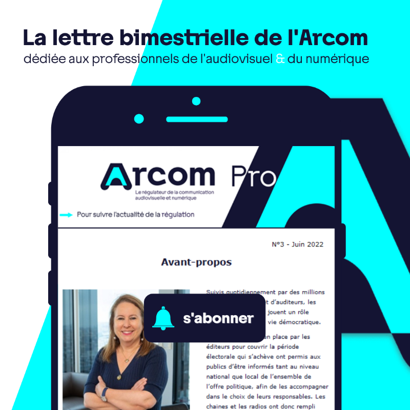 Arcom_fr's tweet photo. 📬 #ArcomPro arrive très bientôt ! Abonnez-vous dès maintenant à la nouvelle lettre bimestrielle de l'@Arcom_fr à destination des professionnels 🔽