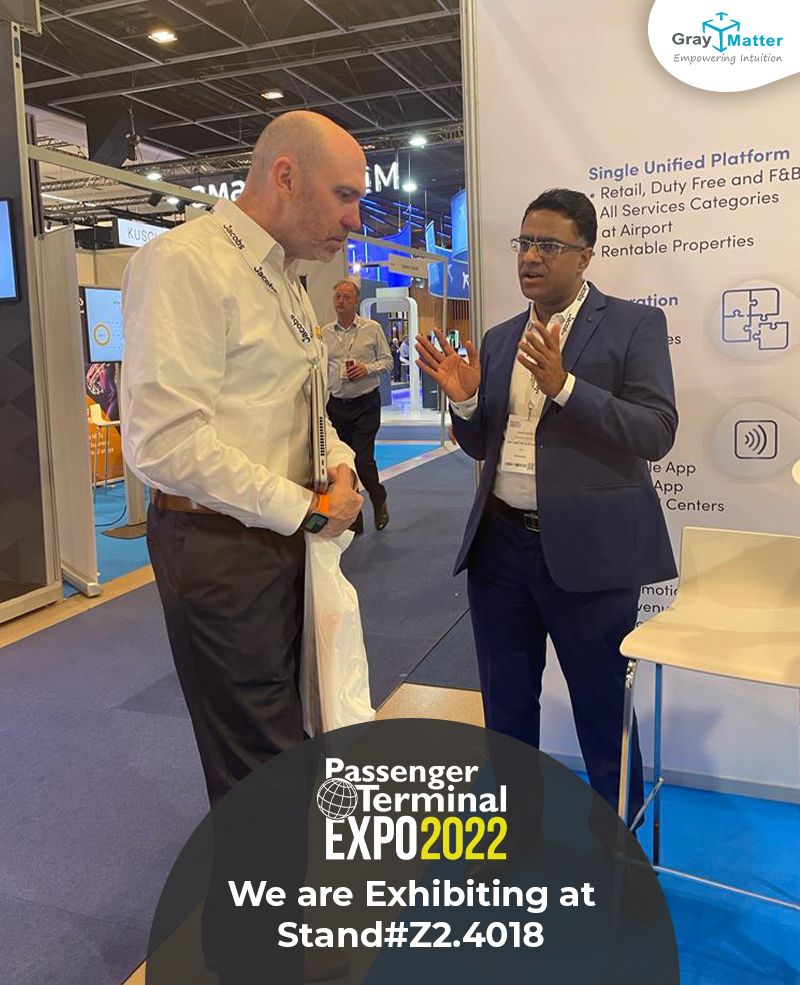 graymatterindia's tweet photo. Vikas Gupta, CEO GrayMatter Software Services Pvt Ltd is @ PTE2022.
We’re still there today in case you didn’t make it yet. Please come and meet us @ Stand no. #Z2.4018.
.
#PTEParis #GrayMatterPTE2022 #digitalización #PTExpo #airports #airportretail #digitalcommerce #FandB #Paris https://t.co/RkrmIoZZ4p