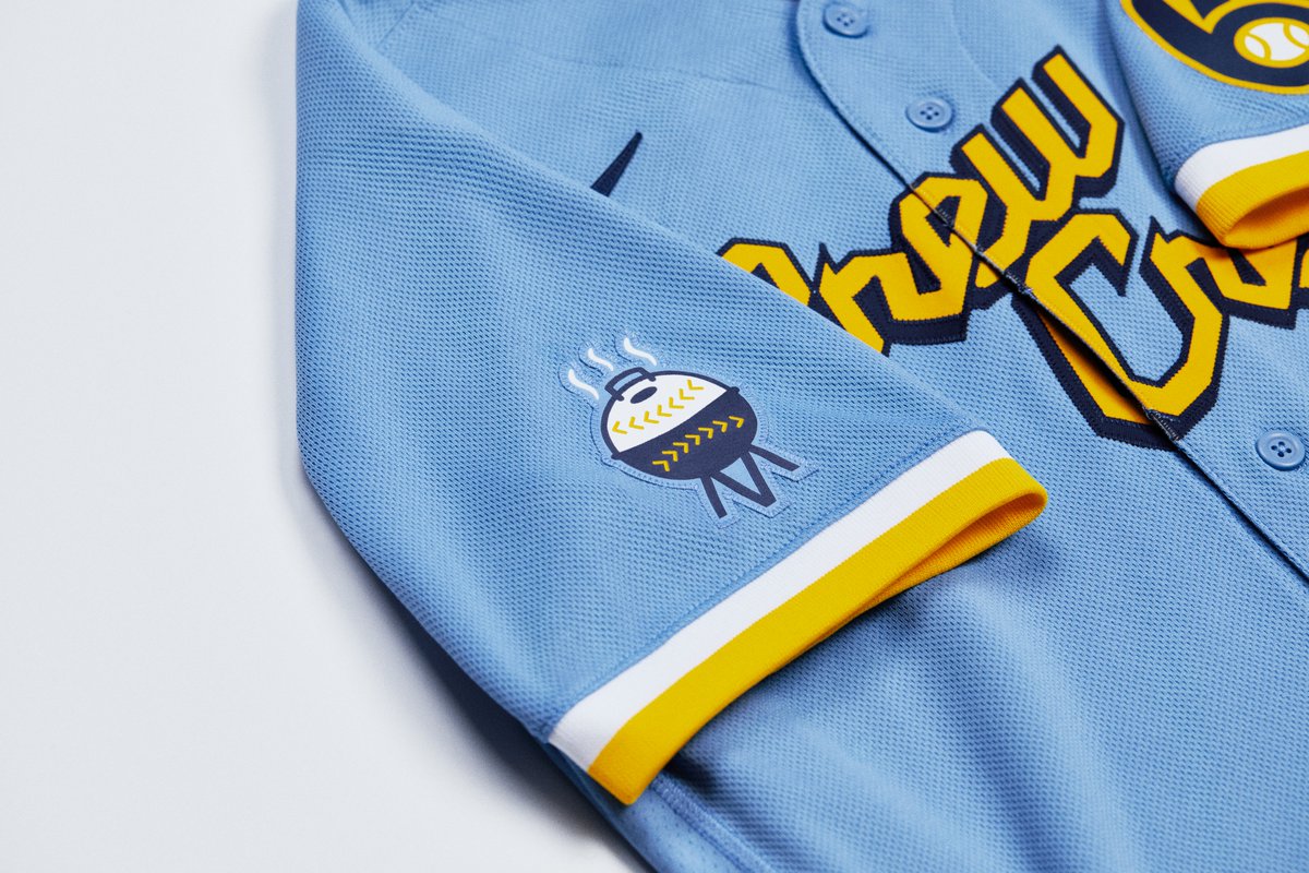 nikediamond's tweet photo. Milwaukee works hard, plays hard &amp; celebrates one another. “Brew Crew” is a nod to our industrial heritage &amp; the fans' beloved nickname. The grill stands for the tailgate culture - which brings strangers together - as we celebrate our diverse community &amp; its beloved team. https://t.co/44344gKxzl