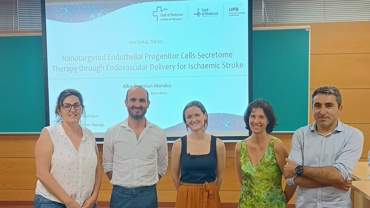 Tornero's Lab (@nsc_braindamage) on Twitter photo It has been a pleasure to take part in the Thesis Defence of <a href="/AlbaGrays/">Alba Grayston</a>! Fantastic work supervised by Anna Rosell, and very honoured to share the table with Francisco Campos and Isabelle Loubinoux. <a href="/UABBarcelona/">Universitat Autònoma de Barcelona</a> <a href="/VHIR_/">Vall d'Hebron Institut de Recerca</a> #stroke #therapy It has been a pleasure to take part in the Thesis Defence of <a href="/AlbaGrays/">Alba Grayston</a>! Fantastic work supervised by Anna Rosell, and very honoured to share the table with Francisco Campos and Isabelle Loubinoux. <a href="/UABBarcelona/">Universitat Autònoma de Barcelona</a> <a href="/VHIR_/">Vall d'Hebron Institut de Recerca</a> #stroke #therapy