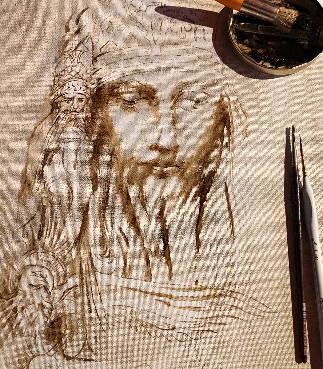 McGintyKathleen's tweet image. Daniel Mirante Art
Working up a #rawumber #underpainting #intuitiveart