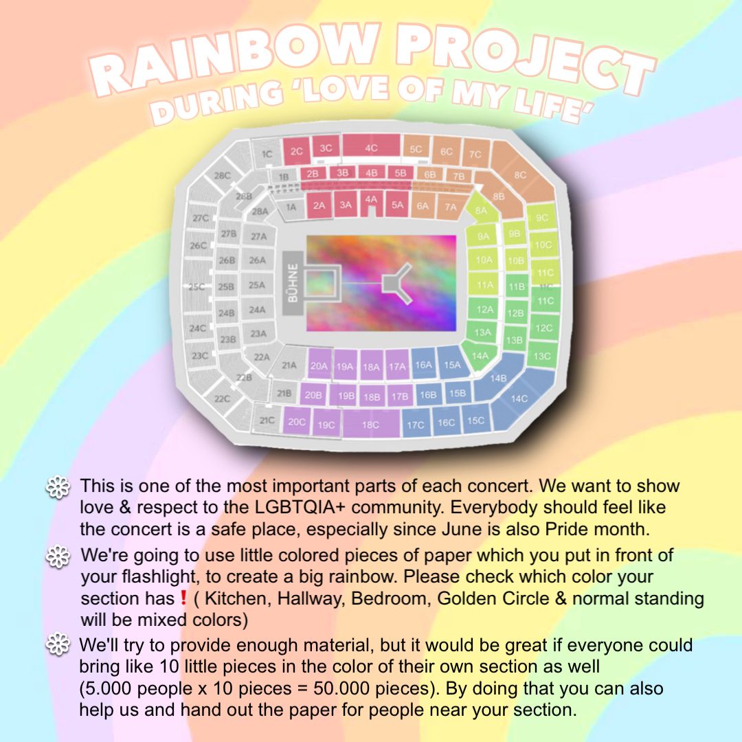 HSLOTHamburg's tweet photo. All the important information about our rainbow fan project, which we'll be doing during "Love Of My Life".
Please read the entire thread carefully.
#HamburgRainbowProject #HSLOTHamburg #HSLOTFanProject #HSLOTFanprojekt #HSLOT #HSLoveOnTour #HarryStyles #HarryStylesConcert https://t.co/tICe0wsOYa
