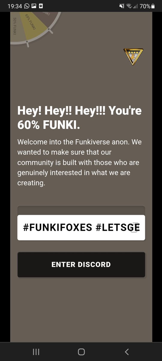 Aerofox_'s tweet photo. 60% FUNKI @FunkiFoxes 

#FUNKIFOXES #LETSGETFUNKI https://t.co/u9DAJGP8k4