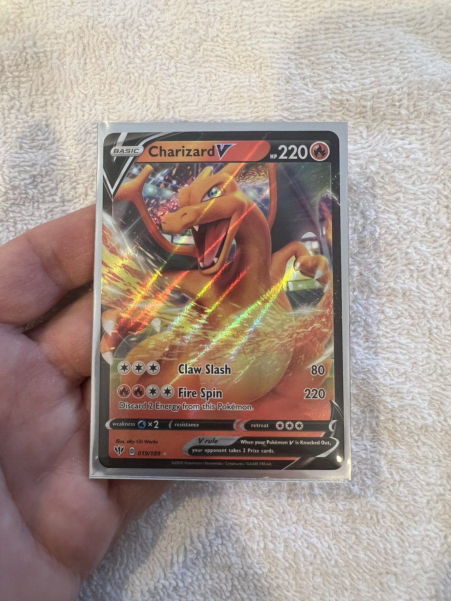 Went to the beach this week, got my daughter into Pokémon cards. Started collecting Pokémon in 1999 when they first released and never got one of these bad boys until now. Not really sure what the V and Vmax really means I’ve been out of the game a while got some catching up 2 do