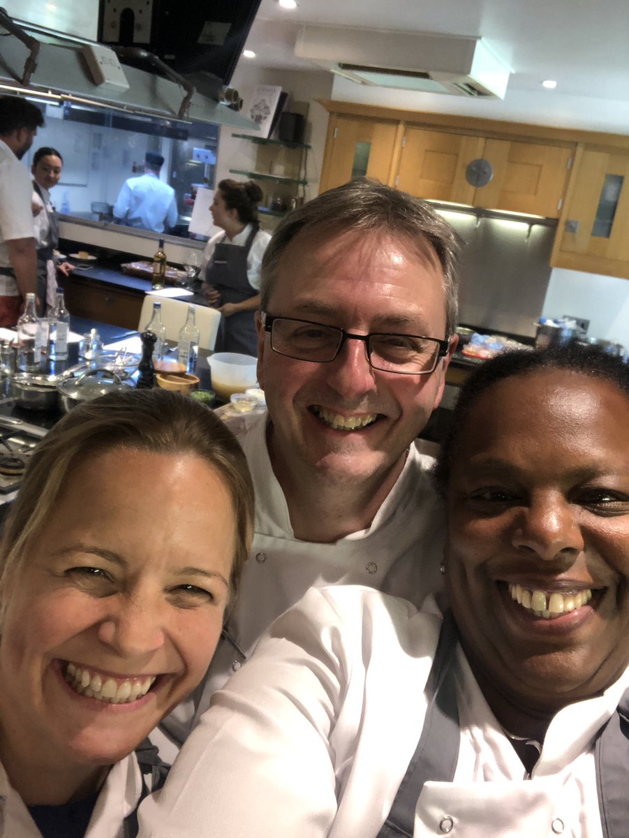 I’m so happy. What a lovely day with <a href="/ktbg1/">Katy Barrow-Grint</a> &amp; <a href="/RBCookerySchool/">Chef Mark Peregrine</a>. Thank you both 💜 Xxx