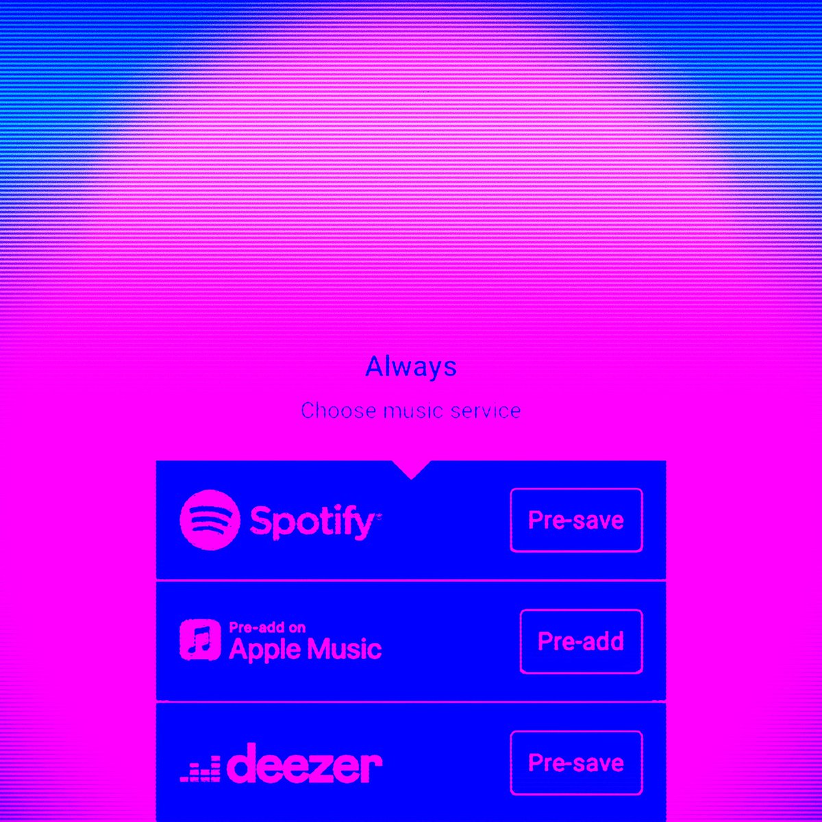“Always”, coming July 1st via <a href="/HeadphnMusic/">Headphone Music</a> 💝🎧🎶

Pre-save/pre-add🙏💖:
artists.landr.com/692531625533

#comingsoon #always #headphonemusic #presave #synthwave #retrowave #newwave #synthpop #electro #electropop #hyperspektiv