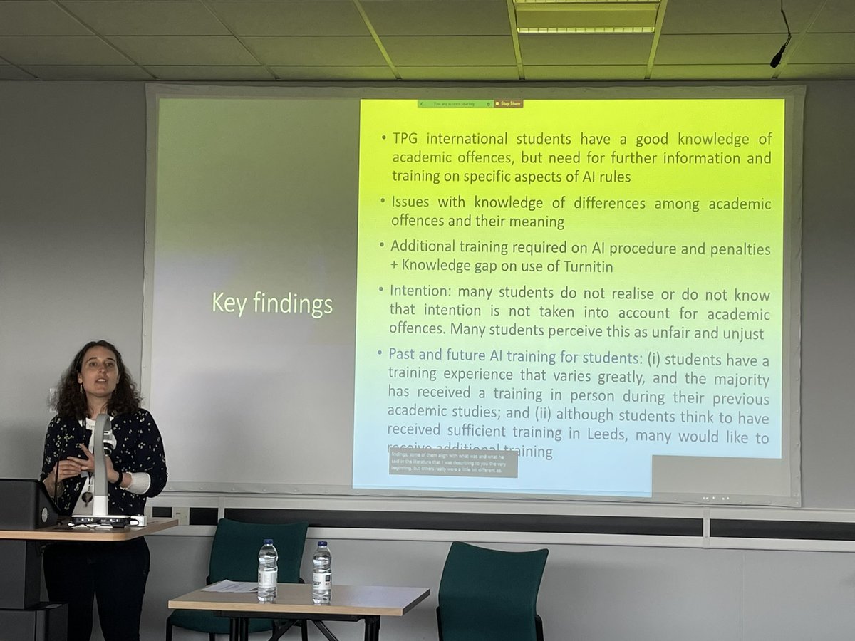 DrLancaster's tweet photo. Key findings from @IlariaZavoli, including that international students know about types of academic misconduct but need more training on #academicintegrity and intention #AILSConf22 https://t.co/yWTVB1T3VJ