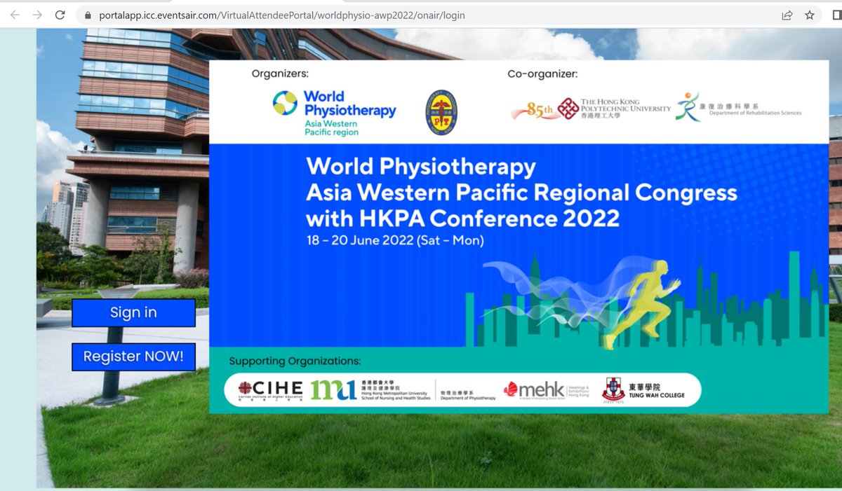 Are you ready for the World Physiotherapy Asia Western Pacific Regional Congress with HKPA Conference 2002 ?!!! 👉👉👉 Virtual Platform of the Congress is open now. Please check it here: worldphysio-awp2022.com