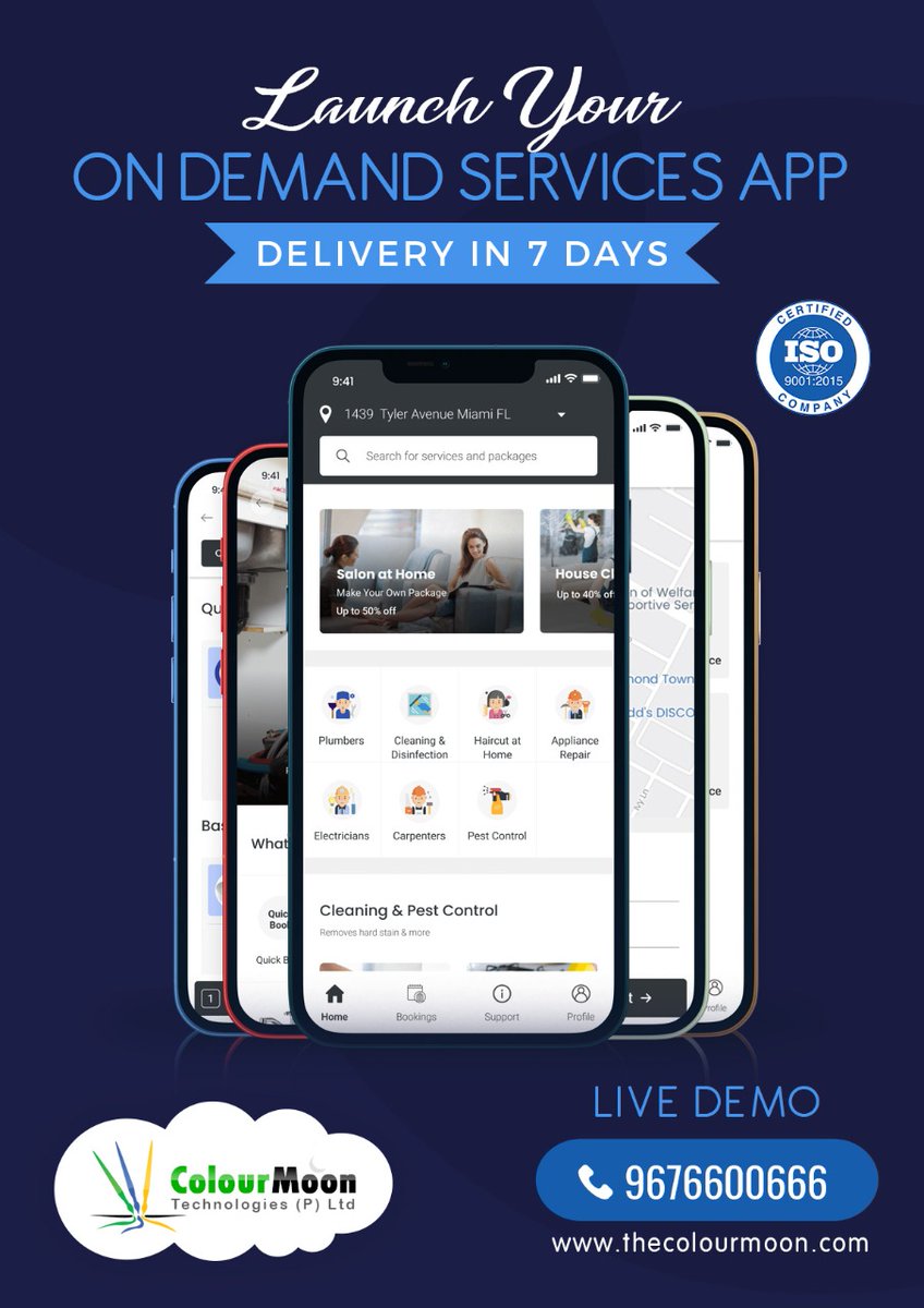 thecolourmoon's tweet image. There is a greater demand for services of apps. 

Straight away get into our amazing deals and get started with launching you're on-demand home services app👍. 

👉Launch Your App Now:
thecolourmoon.com/home-service-a…
Call or Whatsapp: +91 9676600666

 #launchapp #ondemandservicesapp
