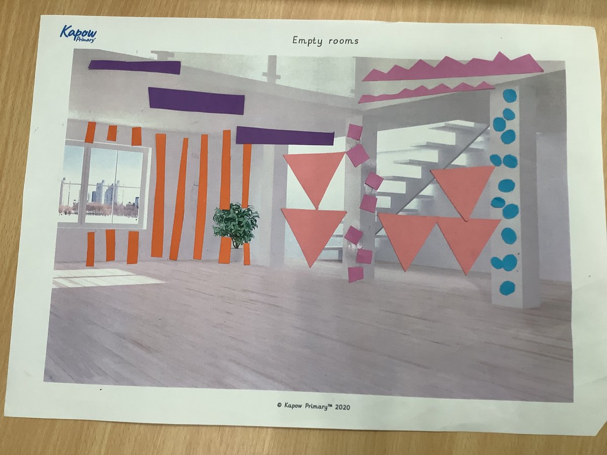 Transforming a room using colour, pattern and shape. Well Done Year 5s, these empty rooms have been transformed. <a href="/kapowprimary/">Kapow Primary</a> <a href="/HMC_School/">High Meadow Community School</a> #creative #hardworking