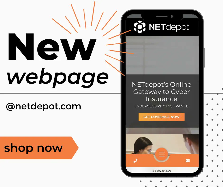 NetDepot's tweet image. Shop and find tailored cyber insurance with just a few buttons on our latest webpage 📲 
netdepot.com/cybersecurity/…
#cyberinsurance #cybersecurityinsurance #cyberliability