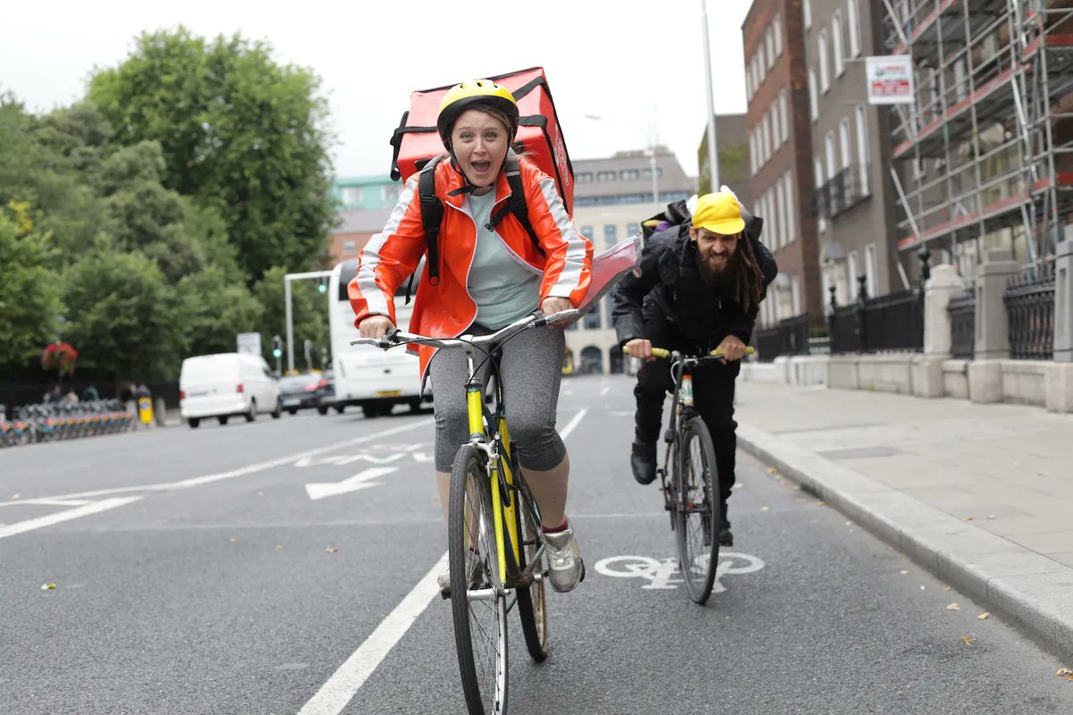 IFI_Dub's tweet image. When her bike is stolen and she loses her job, hot-headed pizza delivery cyclist Mags determines to hunt down the thief.

BICYCLE THIEVES: PUMPED UP screens at the IFI on June 21 + Q&amp;amp;A with @ConorOToole &amp;amp; @NicLiamo, hosted by @phlaimeaux. 🎟 ifi.ie/film/irish-foc… @BikeThievesPU