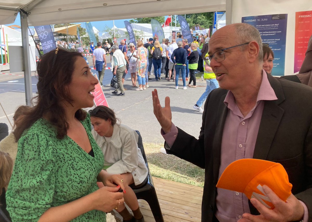 IsraelinDenmark's tweet photo. Fantastic networking day at #folkemoedet in beautiful #Bornholm for Ambassador @DavidiAkov. #Denmark has set high ambitions on the green agenda. Lots of possibilities to collaborate with Israel to achieve this 🇩🇰🤝🇮🇱 #letsgogreentogether @IsraelMFA @denmarkdotdk https://t.co/sDpHUShcUJ