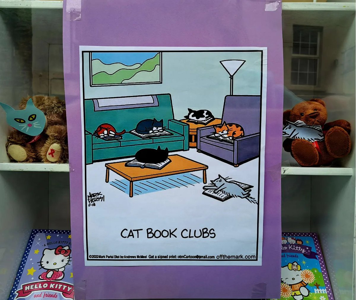 nr_book_shelter's tweet photo. What's new pussycat? Whoa whoa whoa...
As a crazy cat lady I had to simply do a kitty window. 
Public service announcement: if you start talking to me about cats, I am sure to tell you about mine &amp; show you photos,  so make sure you're not in a rush 
#newwindowdisplay https://t.co/SkkqTayBOE